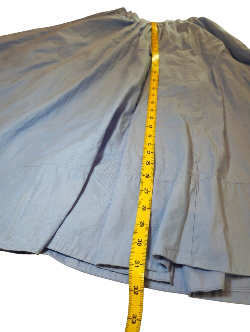 Free People Lowen Midi Skirt Blue Cotton A-Line Pull On XS - Picture 8 of 13